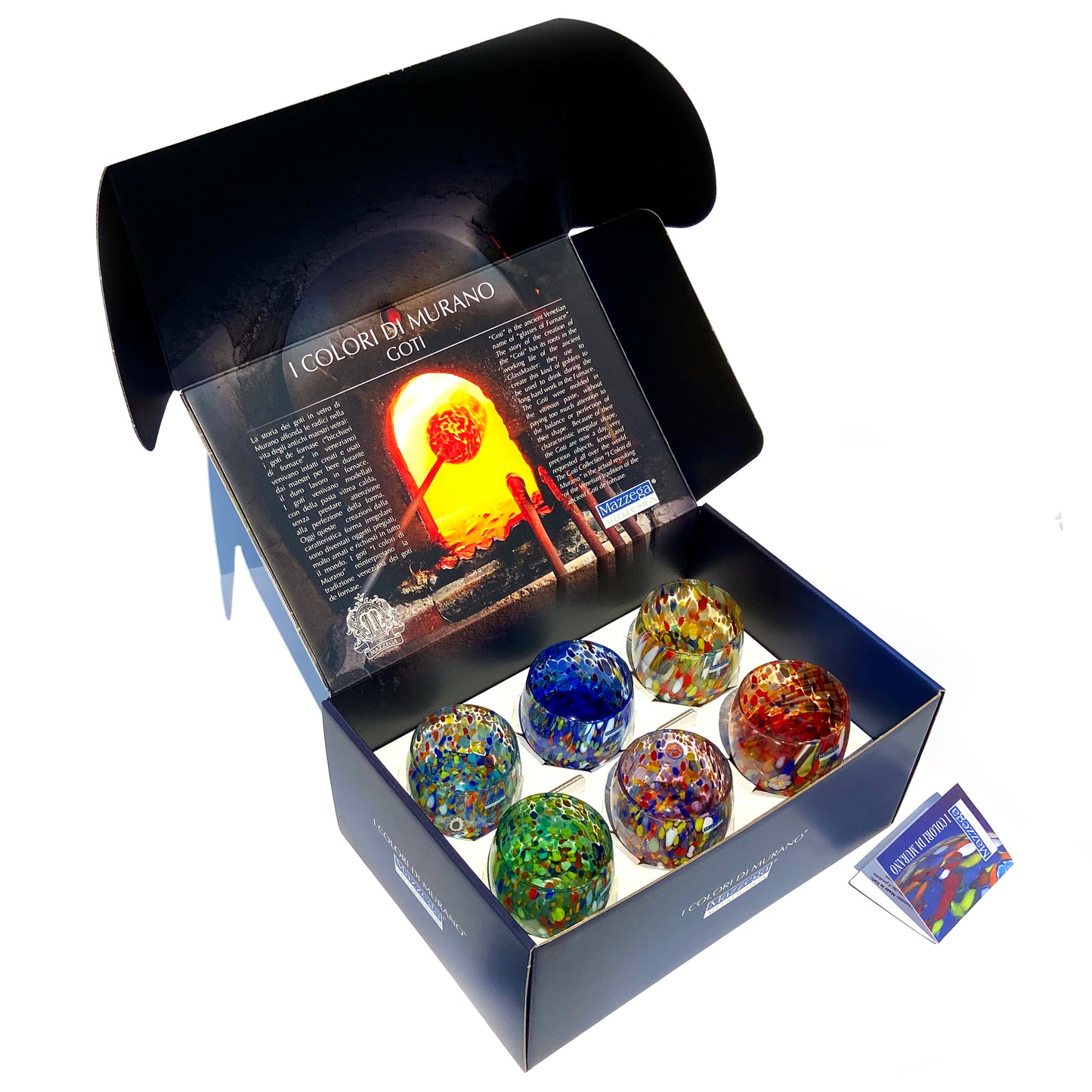 6 Glasgläser „Die Farben von Murano“. WASSER-KLASSISCH