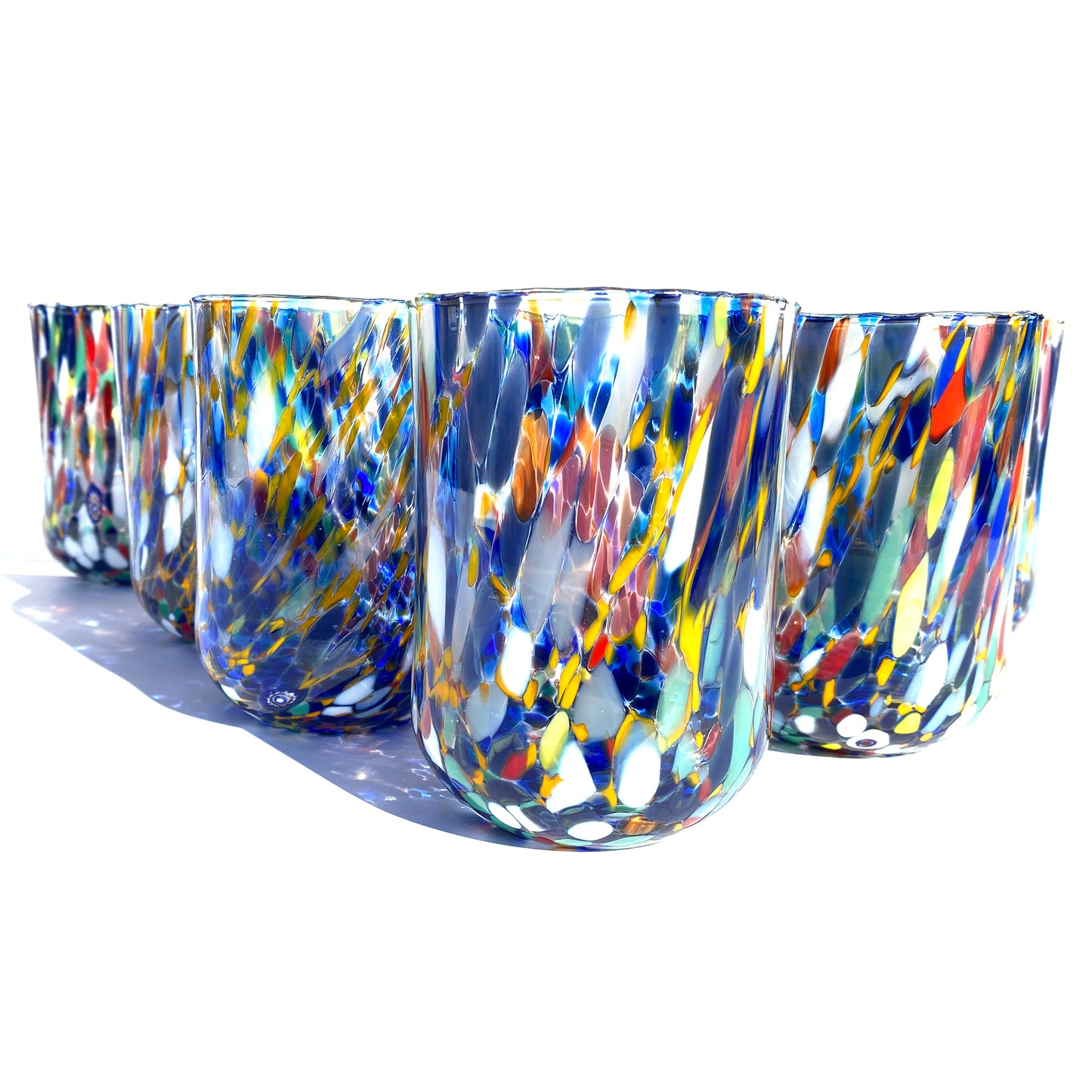 6 verres en verre « I Colori di Murano ». TUMBLE-ARLEQUIN