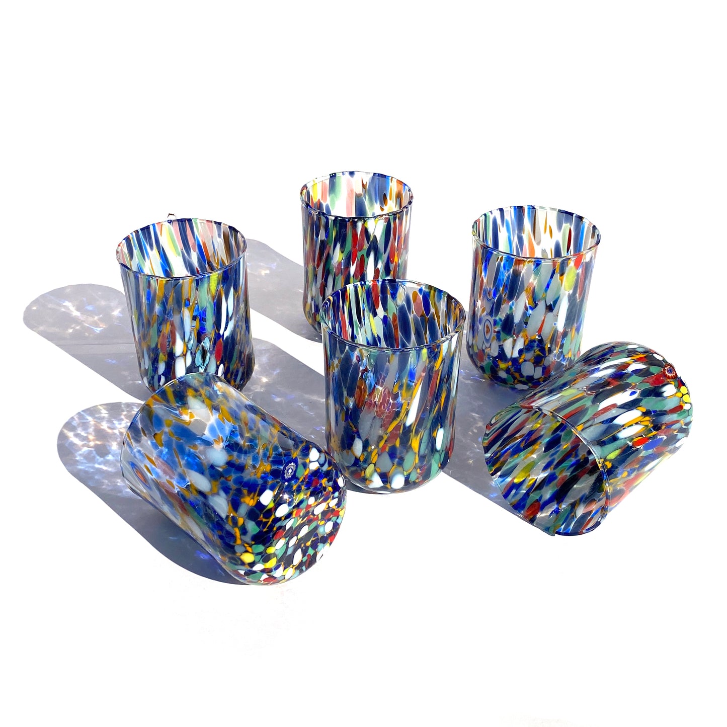 6 verres en verre « I Colori di Murano ». TUMBLE-ARLEQUIN