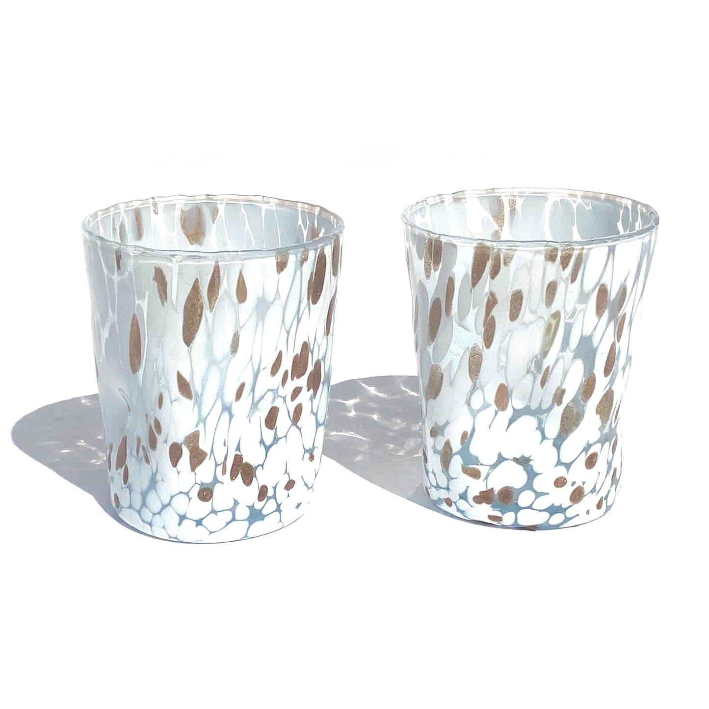 Set aus Weingläsern und Gläsern aus mundgeblasenem und handgefertigtem Glas mit Geschenkbox „I Colori di Murano“ mit Aventurin – elegant für raffinierte Anlässe – hergestellt in Italien