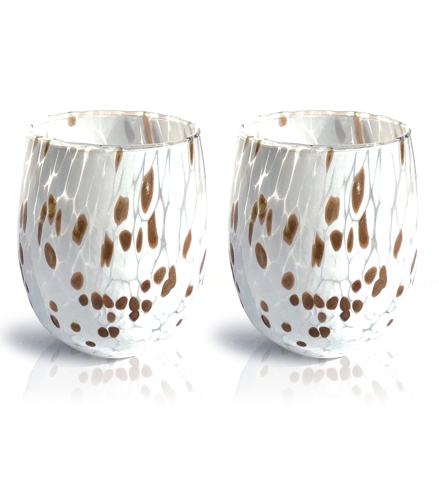 Set aus Weingläsern und Gläsern aus mundgeblasenem und handgefertigtem Glas mit Geschenkbox „I Colori di Murano“ mit Aventurin – elegant für raffinierte Anlässe – hergestellt in Italien