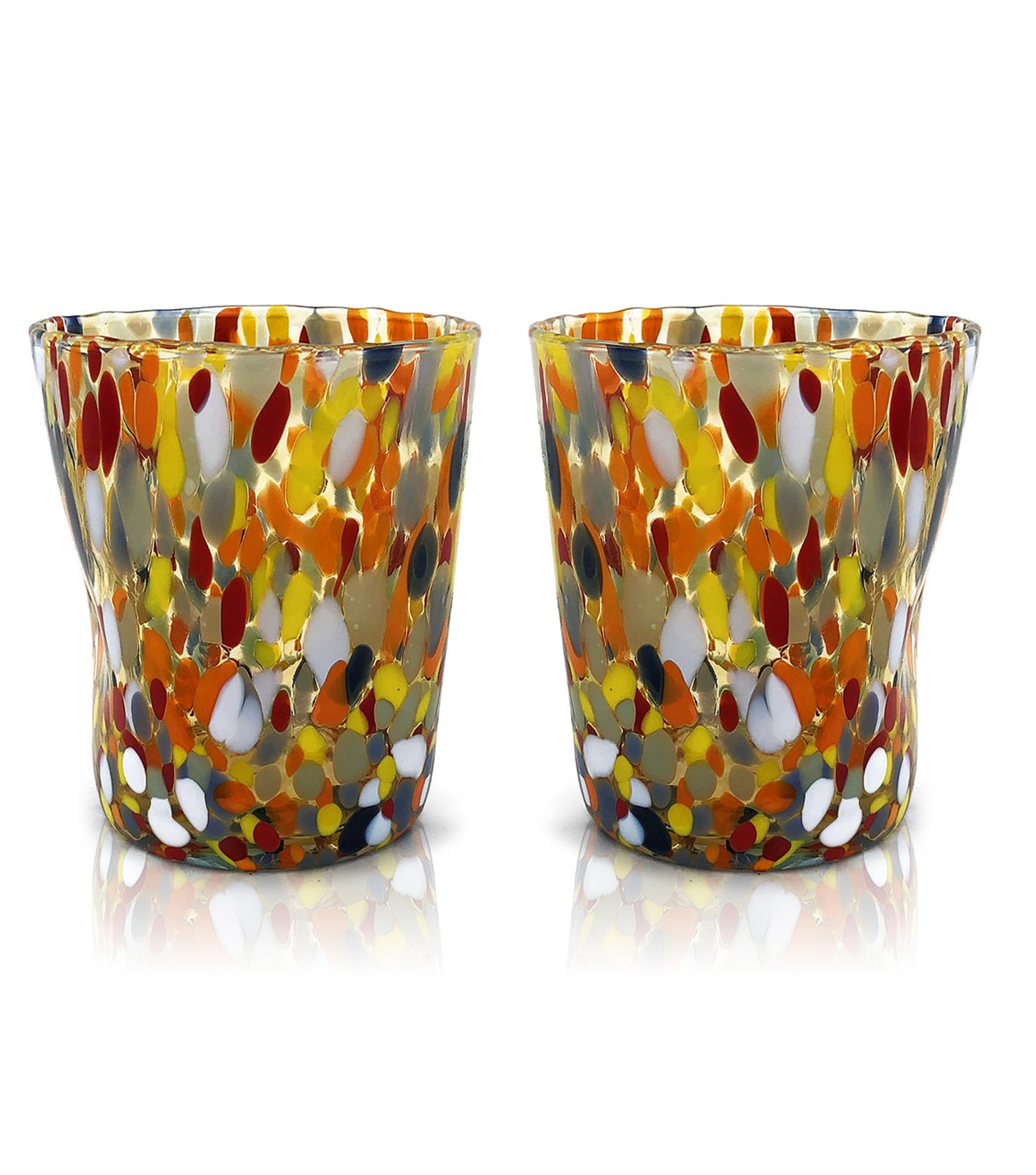 6 Verres en Verre "Les Couleurs de Murano". TUMBLE-CLASSIC-MIX