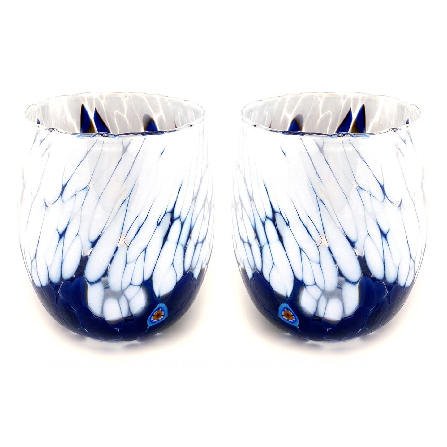 6 Verres en Verre "Les Couleurs de Murano". TUMBLE-CLASSIC-MIX