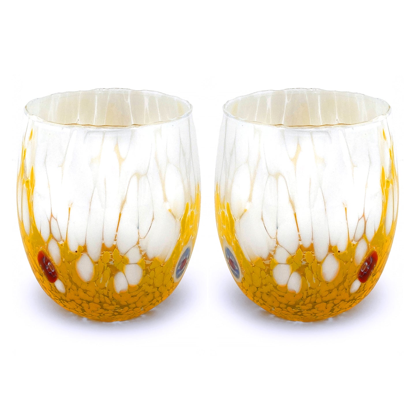 6 Verres en Verre "Les Couleurs de Murano". TUMBLE-CLASSIC-MIX