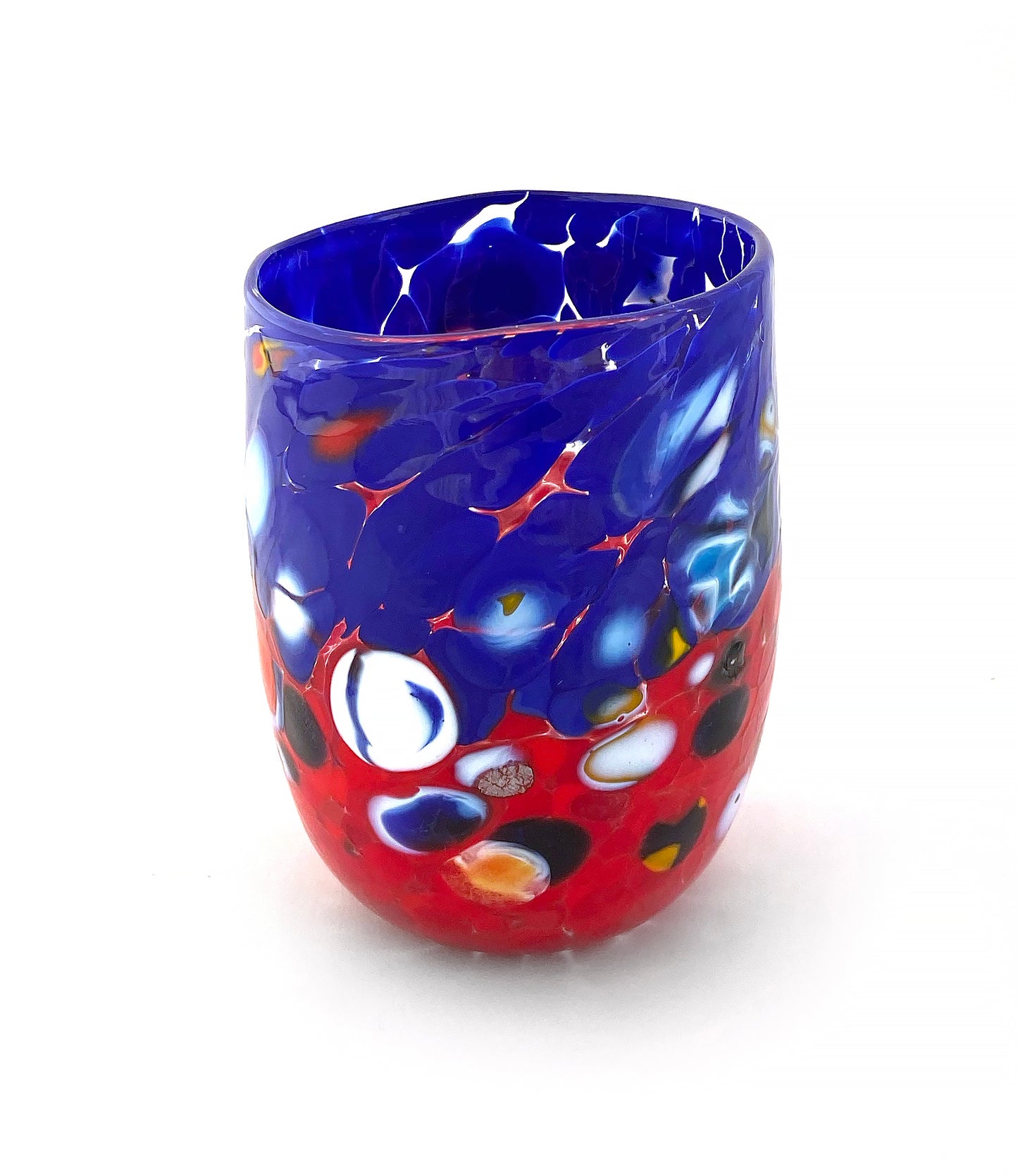 6 Verres en Verre "Les Couleurs de Murano". TUMBLE-CLASSIC-MIX