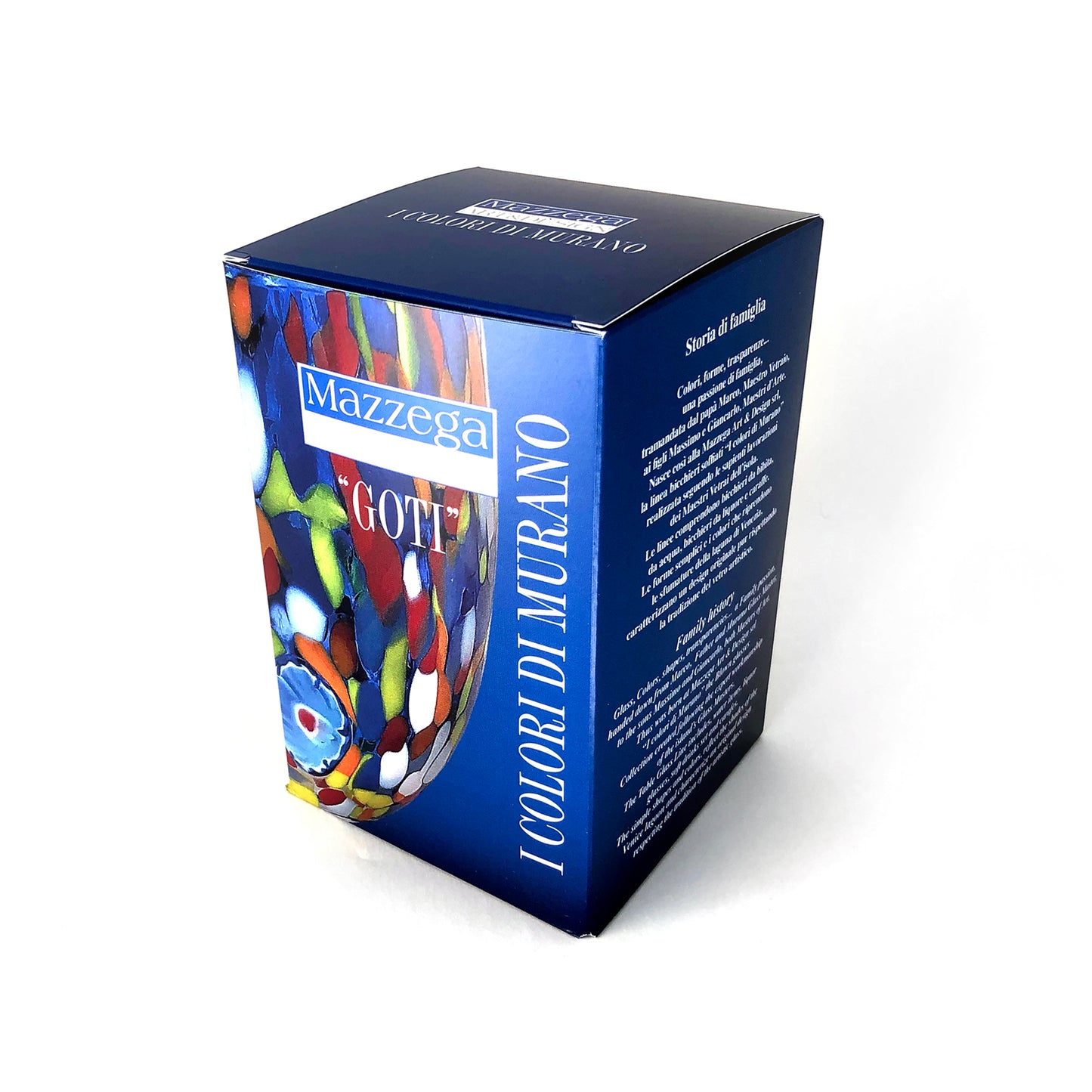 6 Verres en Verre "Les Couleurs de Murano". TUMBLE-CLASSIC-MIX