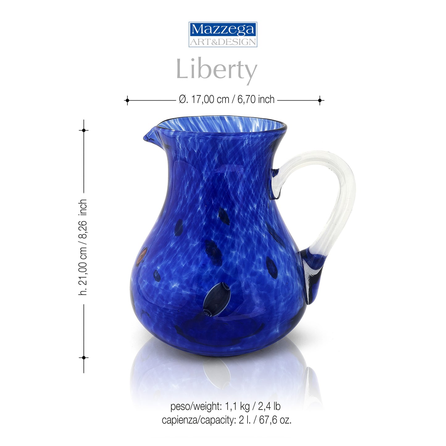 6 Glasgläser „Die Farben von Murano“. WASSER-CLASSIC-MIX