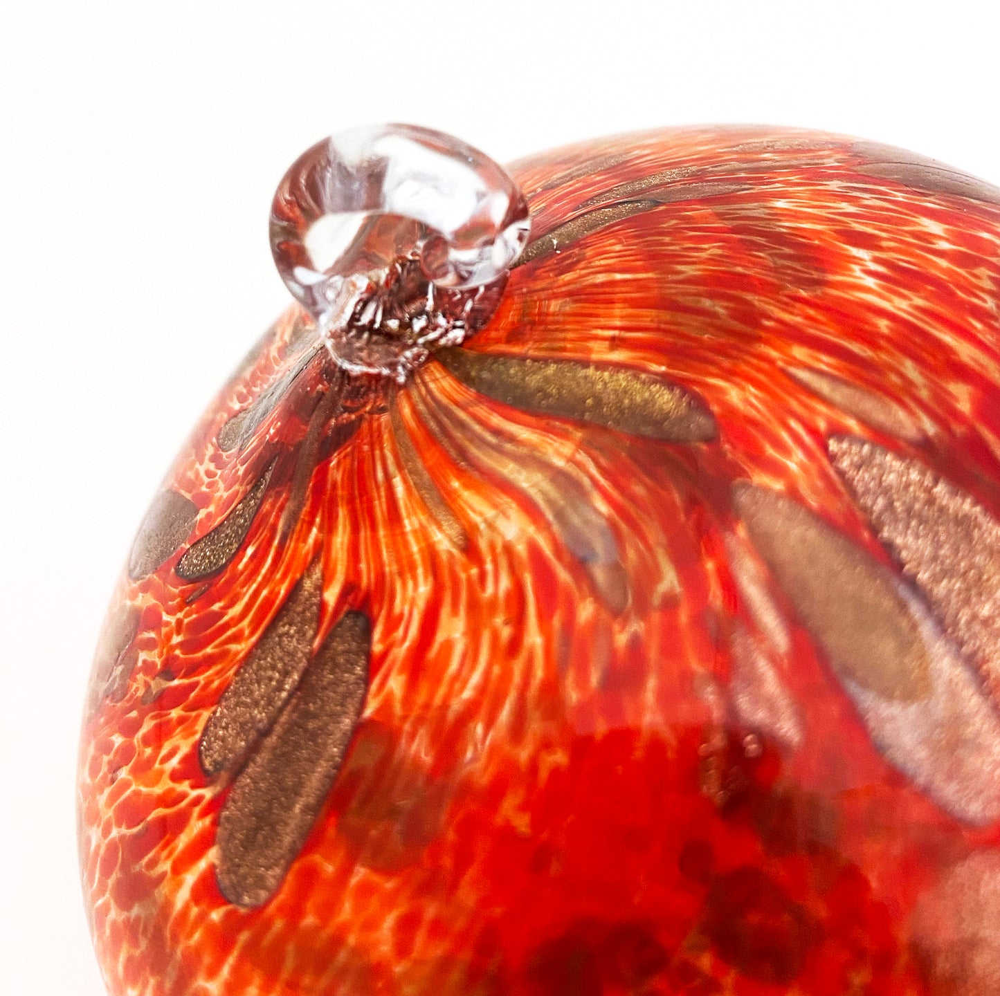 Boules de Noël en verre « I Colori di Murano », pack de 6 grandes boules de verre soufflées colorées, fabriquées à la main, décorations de Noël pour le sapin de Noël avec anneau de suspension Ø 9 cm. Aventurine