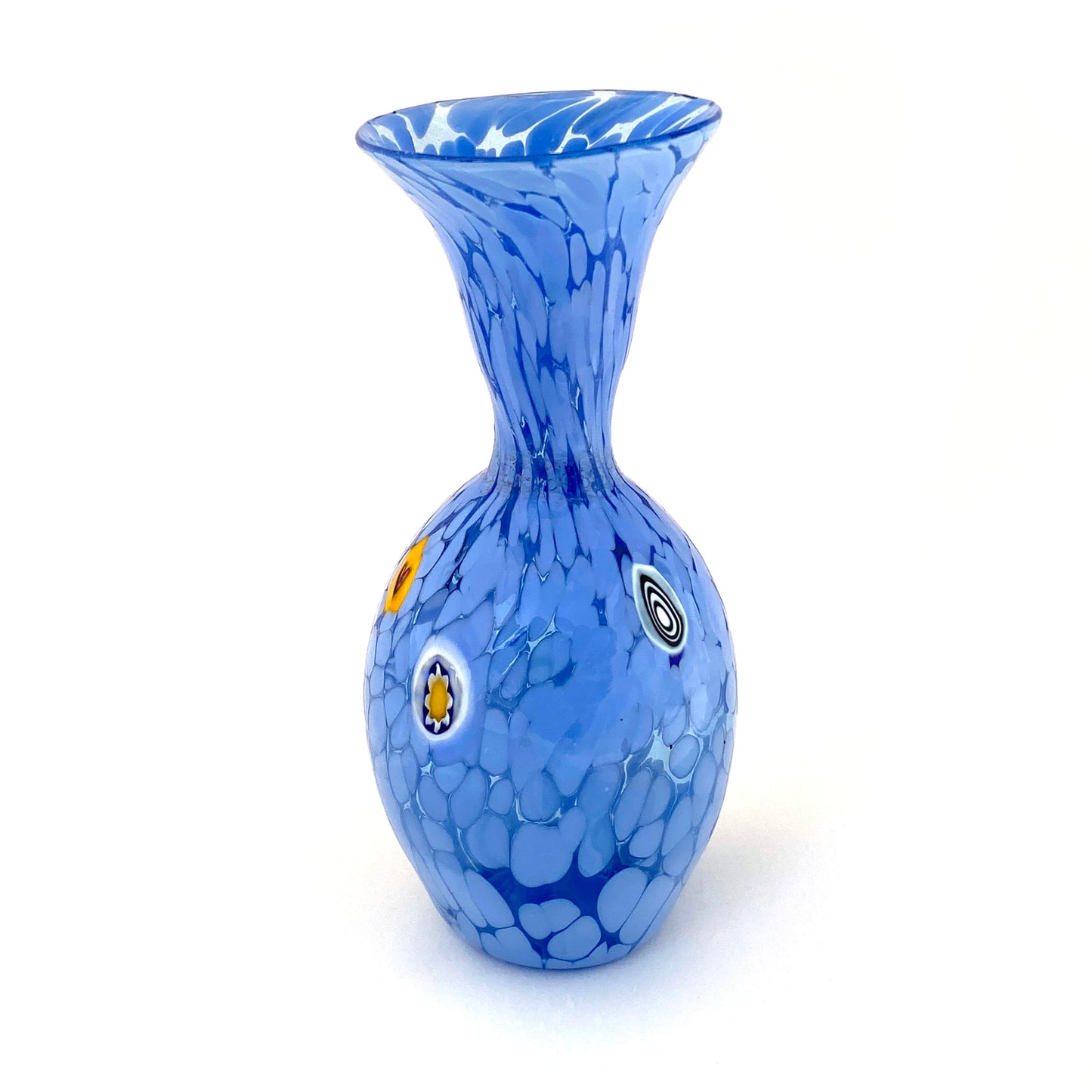 Vaso in vetro di Murano, soffiato e lavorato a mano, linea "I Colori di Murano" h. cm. 20 - Made in Murano. Cod. 08