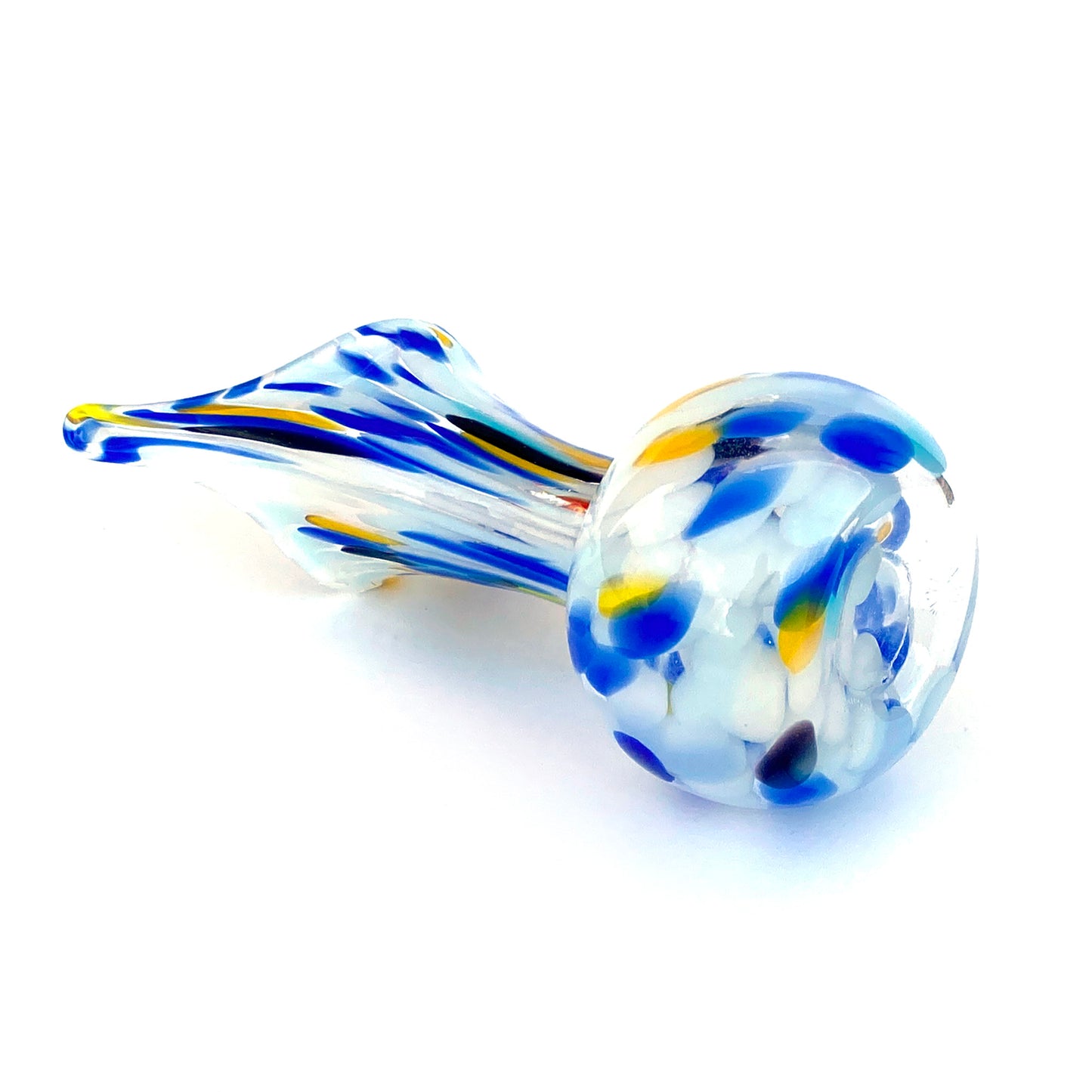 Vaso in vetro di Murano, soffiato e lavorato a mano, linea "I Colori di Murano" h. cm. 17 - Made in Murano. Cod. 13