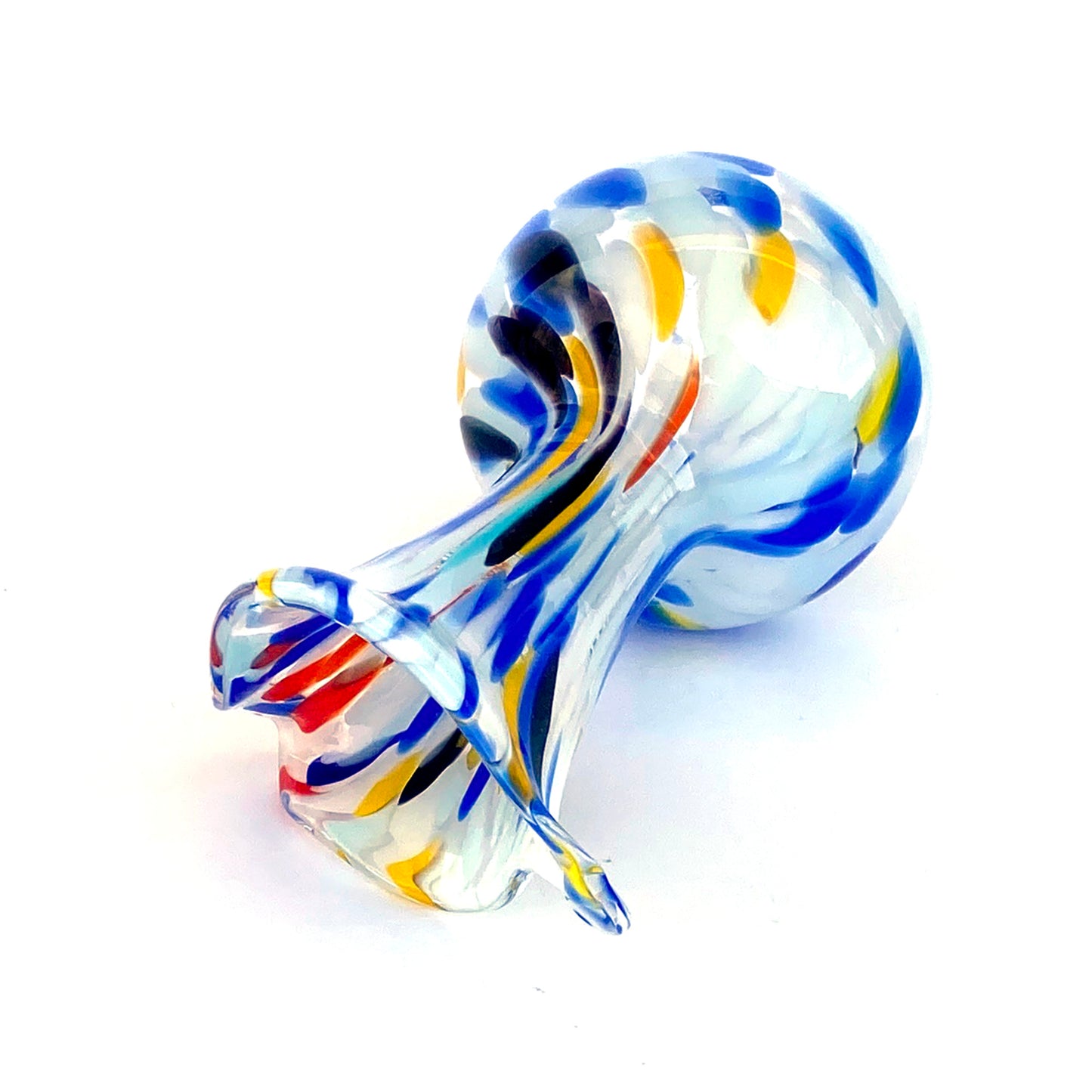 Vaso in vetro di Murano, soffiato e lavorato a mano, linea "I Colori di Murano" h. cm. 17 - Made in Murano. Cod. 13