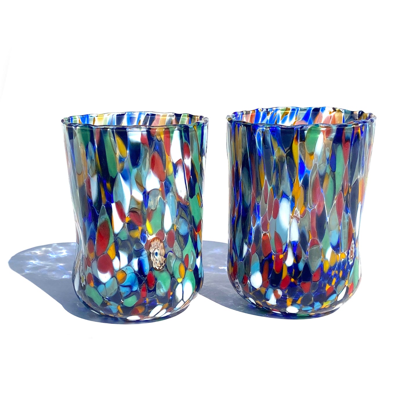 6 Glasgläser „I Colori di Murano“. TUMBLE-HARLEKIN