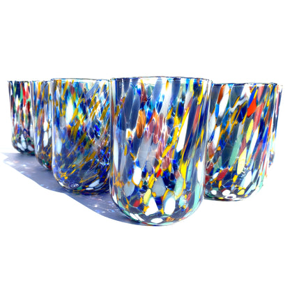 6 Glasgläser „I Colori di Murano“. TUMBLE-HARLEKIN