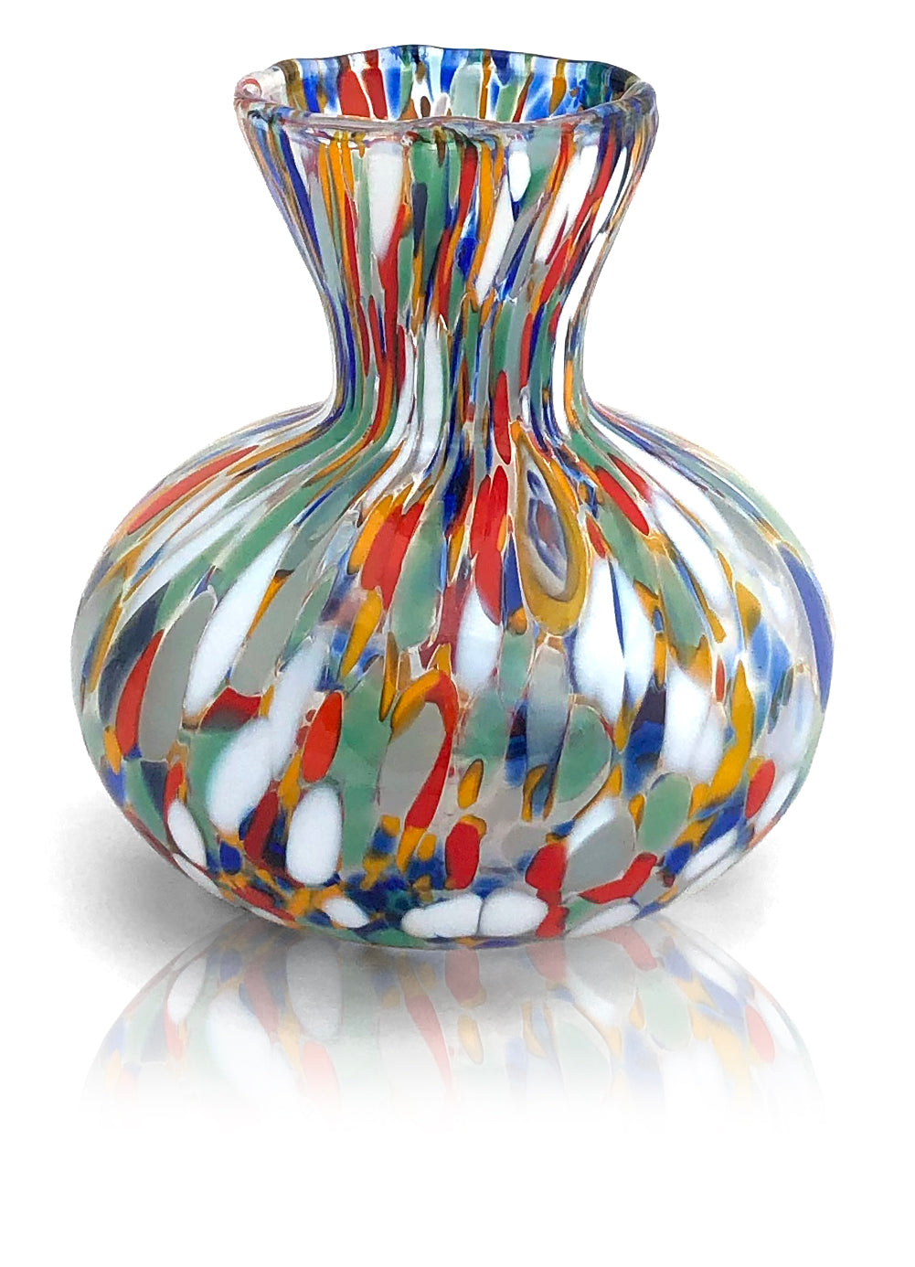 Kleine Glasvase „Die Farben von Murano“. HARLEKIN