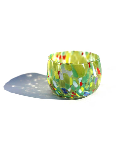 6 Ciotole Colombina in Vetro Soffiate e Lavorate a Mano con Murrine di Murano, linea “I Colori di Murano” Made in Italy