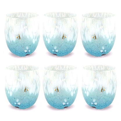 6 Verres en Verre "Les Couleurs de Murano". TUMBLE-CLASSIC-MIX