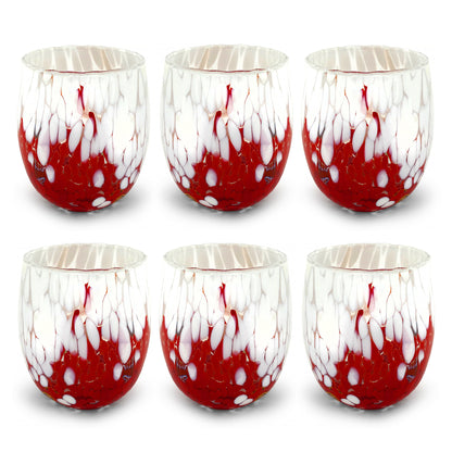 6 Verres en Verre "Les Couleurs de Murano". TUMBLE-CLASSIC-MIX