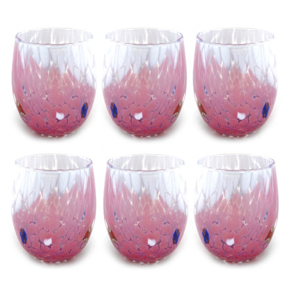 6 Verres en Verre "Les Couleurs de Murano". TUMBLE-CLASSIC-MIX