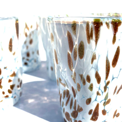 6 Verres en Verre "Les Couleurs de Murano". TUMBLE-CLASSIC-MIX