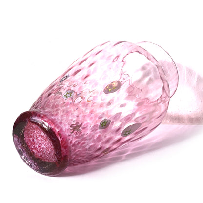 1 Vaso in Vetro Soffiato stile "BALLOTON" Lavorato a Mano con Murrine di Murano, linea “I Colori di Murano” h. 30 cm. Made in Italy