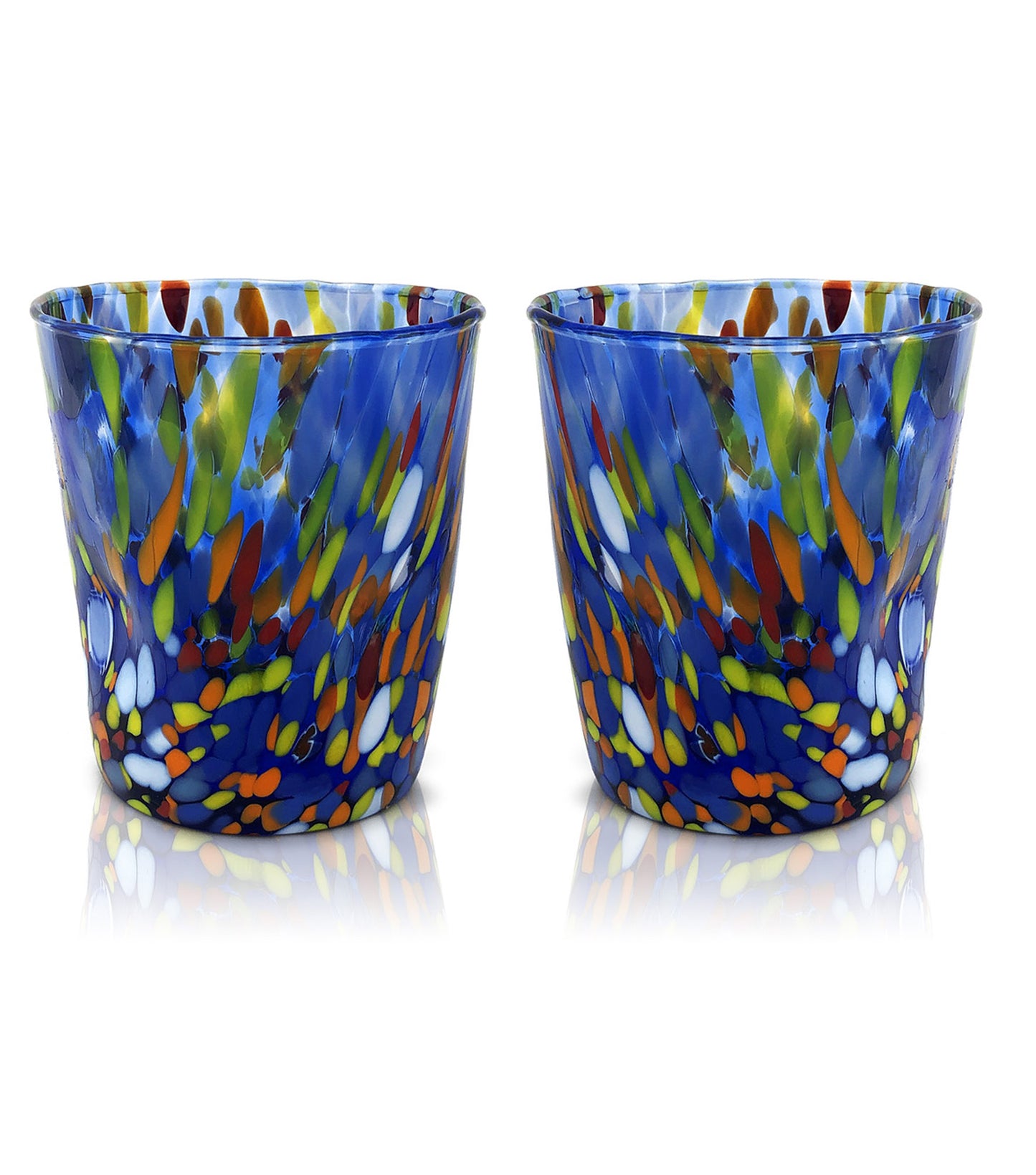 6 Verres en Verre "Les Couleurs de Murano". TUMBLE-CLASSIC-MIX