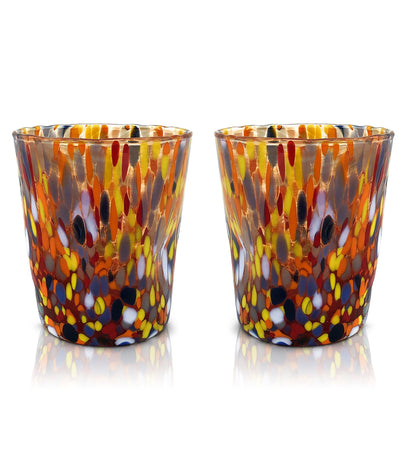 6 Verres en Verre "Les Couleurs de Murano". TUMBLE-CLASSIC-MIX