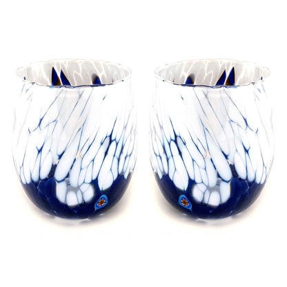 6 Verres en Verre "Les Couleurs de Murano". TUMBLE-CLASSIC-MIX