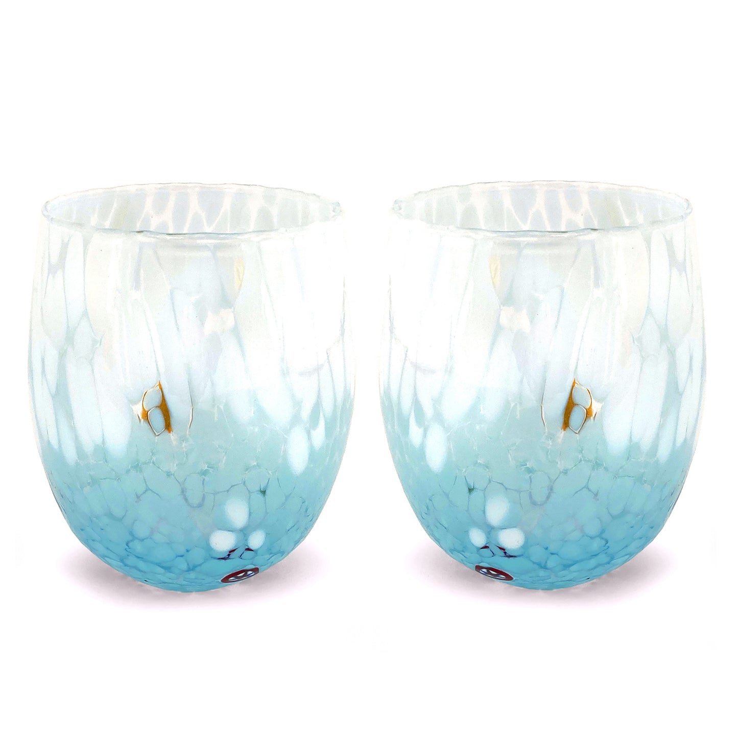 6 Verres en Verre "Les Couleurs de Murano". TUMBLE-CLASSIC-MIX