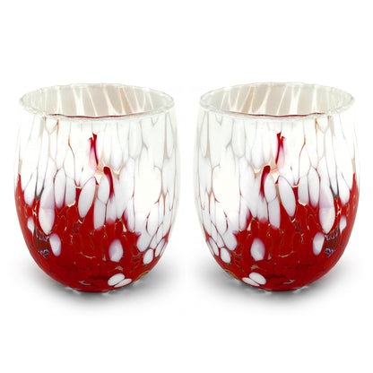 6 Verres en Verre "Les Couleurs de Murano". TUMBLE-CLASSIC-MIX
