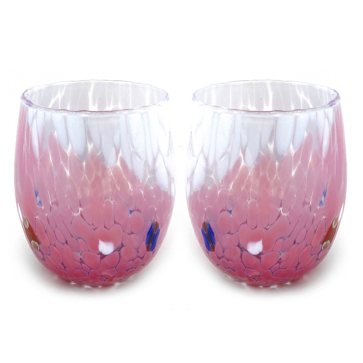 6 Verres en Verre "Les Couleurs de Murano". TUMBLE-CLASSIC-MIX