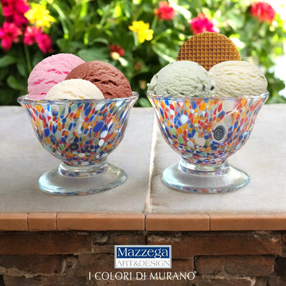 Coupe à glace en verre « I Colori di Murano ». ARLEQUIN