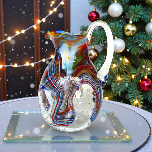 1 Caraffa Longhi in vetro di Murano, realizzata nell'isola di Murano, soffiata e lavorata a mano da maestri Vetrai - SPECIAL EDITION - 1000 ml.