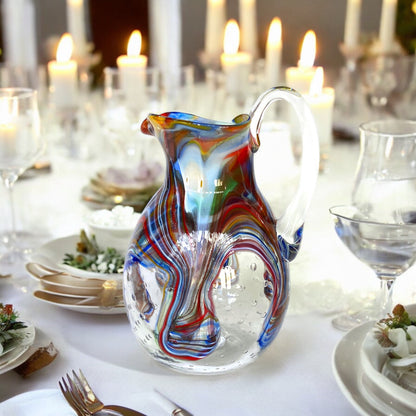1 Caraffa Longhi in vetro di Murano, realizzata nell'isola di Murano, soffiata e lavorata a mano da maestri Vetrai - SPECIAL EDITION - 1000 ml.