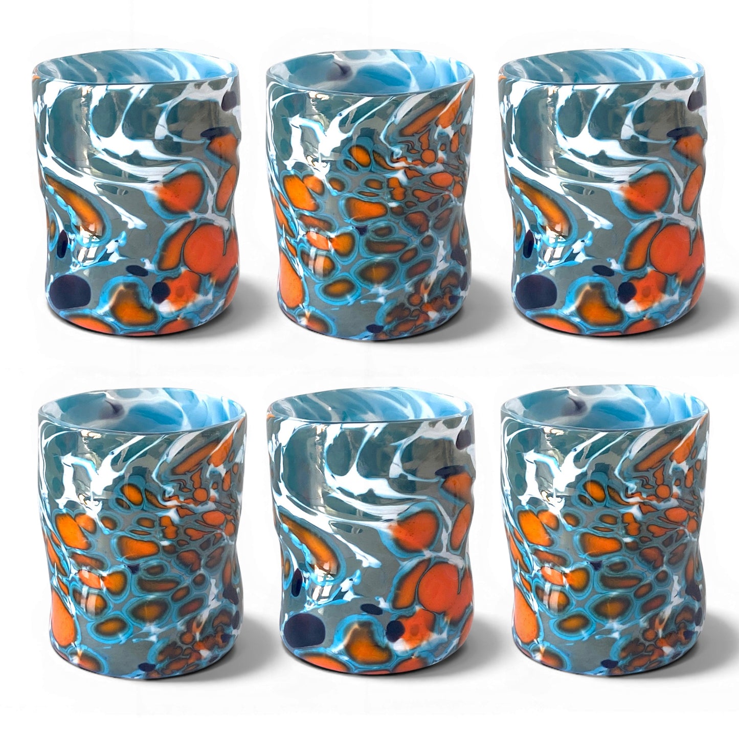 Bicchieri Tiepolo in vetro di Murano, realizzati nell'isola di Murano, soffiati e lavorati a mano da maestri Vetrai - SPECIAL EDITION - 450 ml.