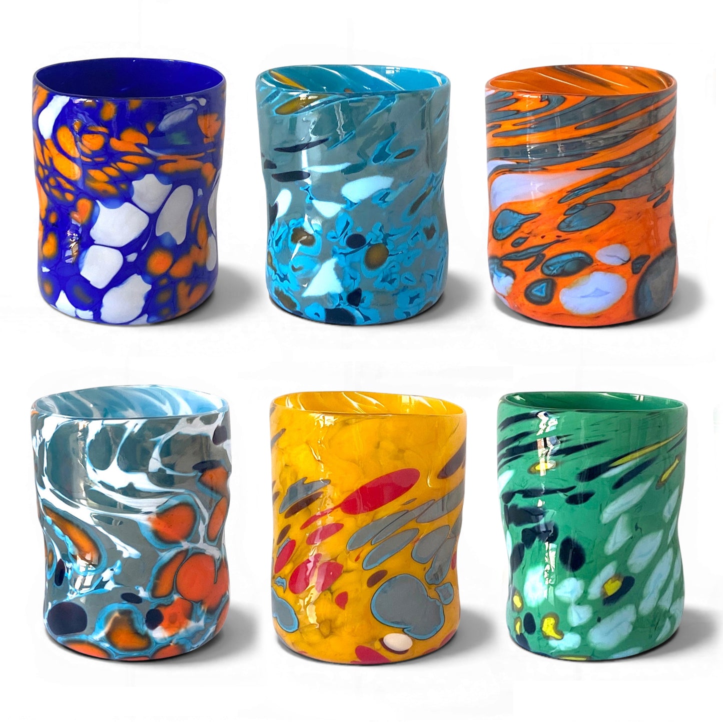 Bicchieri Tiepolo in vetro di Murano, realizzati nell'isola di Murano, soffiati e lavorati a mano da maestri Vetrai - SPECIAL EDITION - 450 ml.