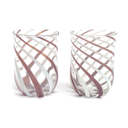 Goto Verres Goto en Verre Soufflé et Fait Main avec Murrine Murano - Les Couleurs de Murano - COLOMBINA Tumbler 350 ml.