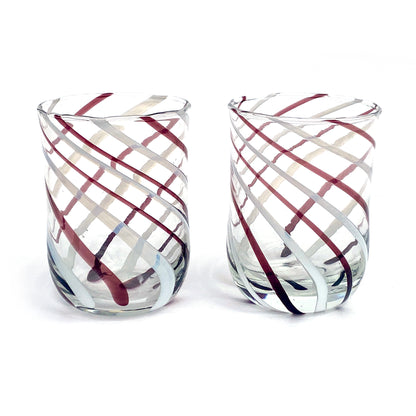 Goto Verres Goto en Verre Soufflé et Fait Main avec Murrine Murano - Les Couleurs de Murano - COLOMBINA Tumbler 350 ml.