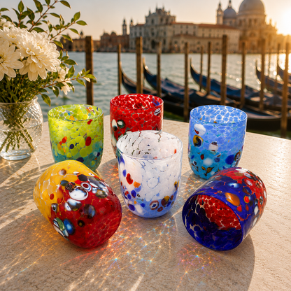 VERONESE Gläser aus Murano-Glas, auf der Insel Murano hergestellt, von Glasmeisterhand mundgeblasen und handgefertigt – SPECIAL EDITION – 380 ml