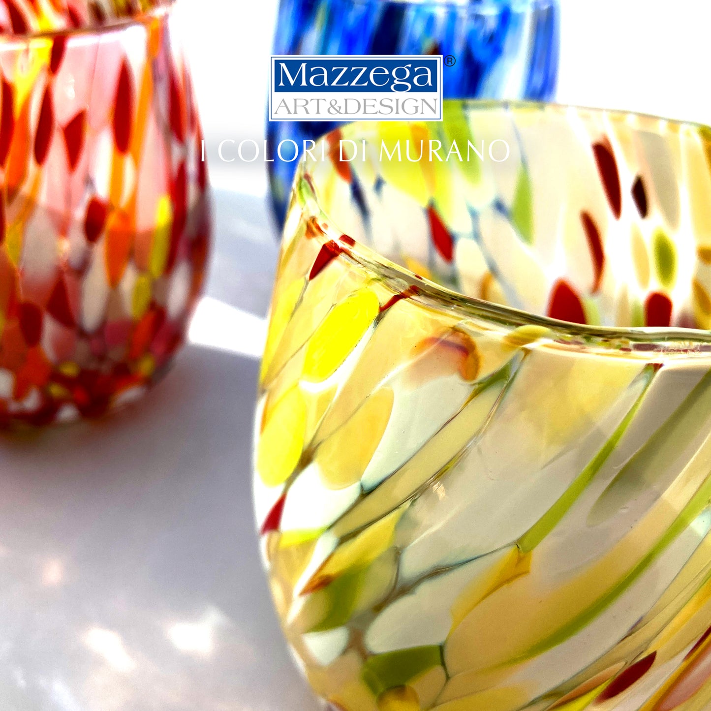 6 „I Colori di Murano“ Glaswassergläser COLOMBINA