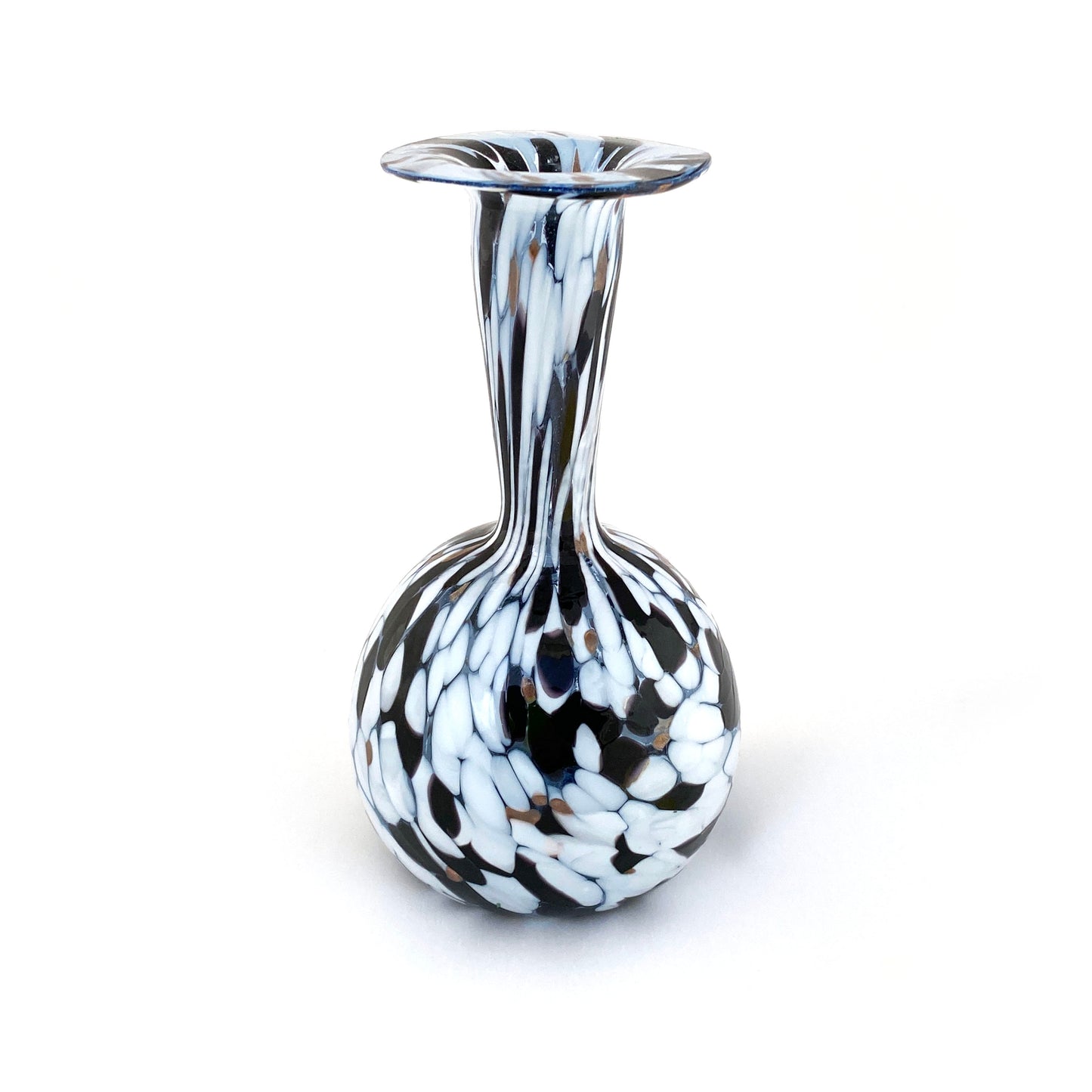 Vaso in vetro di Murano, soffiato e lavorato a mano, linea "I Colori di Murano" h. cm. 17,5 - Made in Murano. Cod. 04