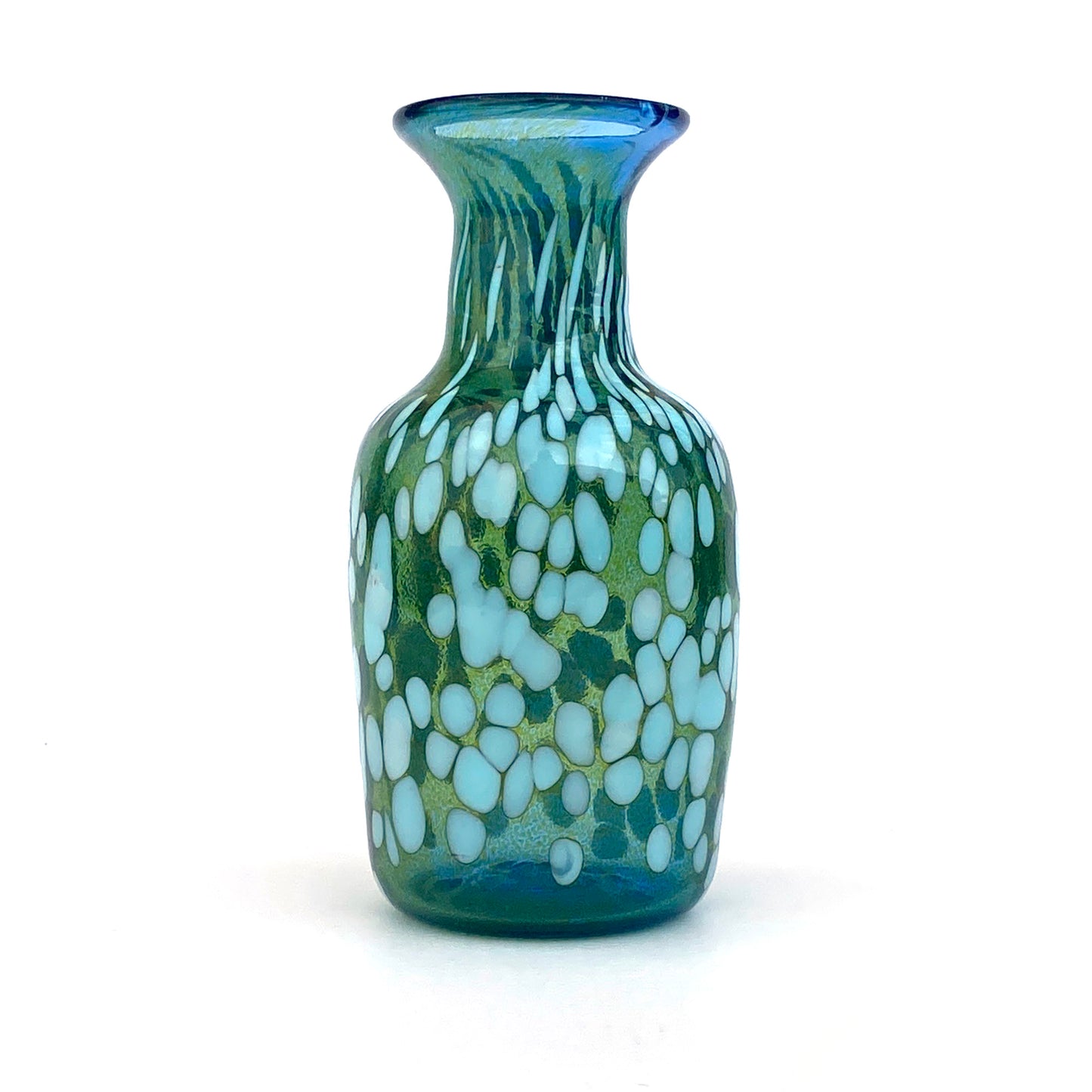 Vaso in vetro di Murano, soffiato e lavorato a mano, linea "I Colori di Murano" h. cm. 17,5 - Made in Murano. Cod. 22
