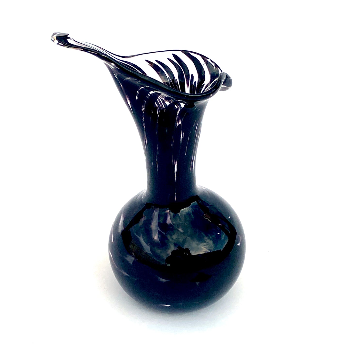 Vaso in vetro di Murano, soffiato e lavorato a mano, linea "I Colori di Murano" h. cm. 18 - Made in Murano. Cod. 26