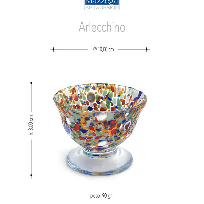 Coupe à glace en verre « I Colori di Murano ». ARLEQUIN