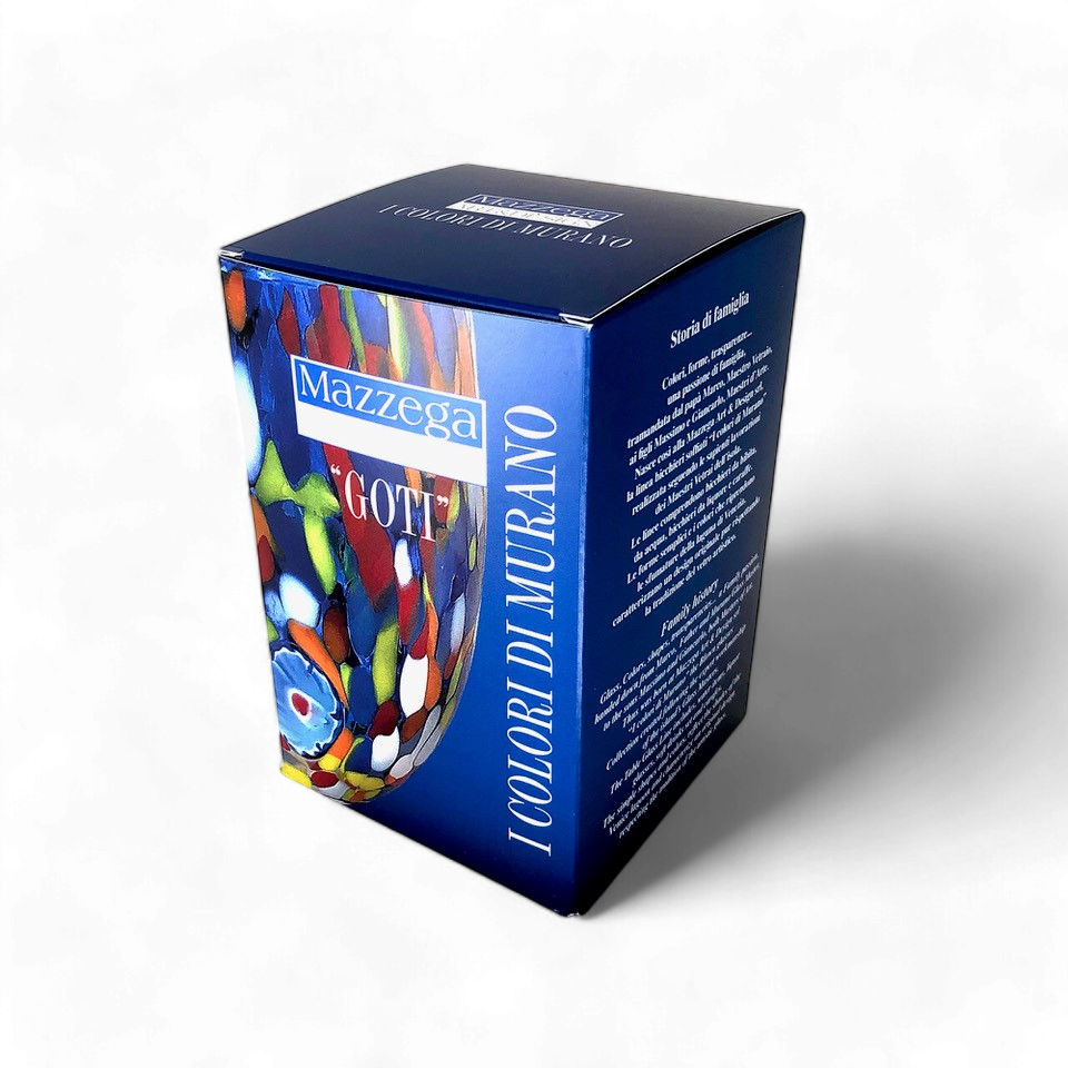 Bicchieri Longhi in vetro di Murano, realizzati nell'isola di Murano, soffiati e lavorati a mano da maestri Vetrai - SPECIAL EDITION - 380 ml.